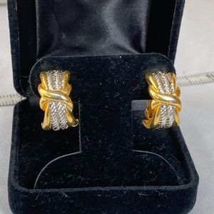 Vintage rope knot earrings